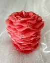 Lumânare parfumată decorativă handmade petale floare portocaliu