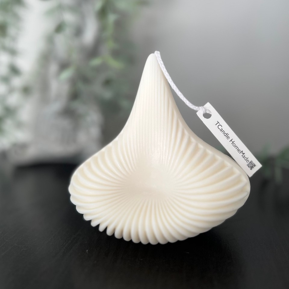 Ceară naturală de soia, lumânare decorativă albă cu formă spiralată