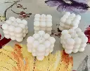 Lumânări cub bubble mare soia parfum lavandă pentru Mărțișor