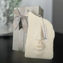 Lumânare ceară soia naturală decorativă The Face - Față umană și cutie cadou