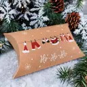 Cutie decorată Crăciun Ho Ho Ho pentru Set trei globulețe ceară soia brăduți tablete WaxMelts