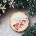 Lumânare aurie ceramică Crăciun ceară soia handmade cutie fulgi de nea