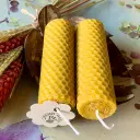 Lumânare fagure din ceară naturală de albine, dimensiuni 6x3 cm, eco și handmade