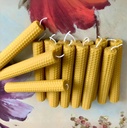 Lumânare fagure din ceară naturală de albine, dimensiune 15x2 cm, eco-friendly