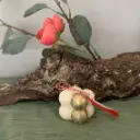 Mărțișor lumânare mini bubble foiță aurie ceară soia
