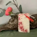 Mărțișor tabletă ceară soia WaxMelts parfum floral sclipici roșu