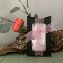 Mărțișor tabletă soia sclipici mov pudrat WaxMelts parfum floral în cutie