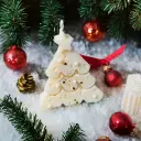 Lumânare brăduț de Crăciun din ceară de soia naturală