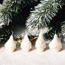 Set 4 lumânări Crăciun handmade alb parfum lavandă