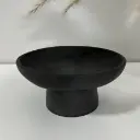 Bol decorativ minimalist negru, realizat manual din Jesmonite ecologic, pentru decor modern și elegant