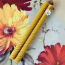 Lumânare botez sau cununie de 70cm din ceară de albine galben natur