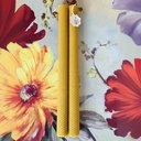 Lumânare din ceară de albine galben natur, ideală pentru botez sau cununie - lungime 70cm