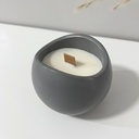 Lumânare handmade în recipient decorativ gri Infinit din Jesmonite