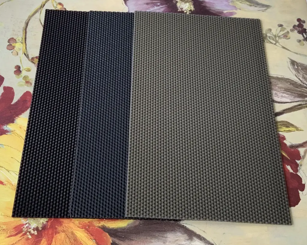Set zece coli ceară albine fagure culoare mix negru gri si gri antracit
