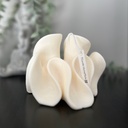 Lumânare ornamentală din ceară naturală de soia, de culoare albă, cu design Coral Reef