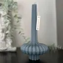 Lumânare decorativă masă tip vază gri mică