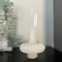 Lumânare decorativă masă tip vază alb gheață mică