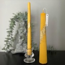 Set de lumânări decorative din soia, duo mix portocaliu-auriu