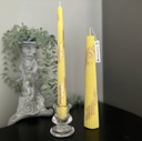 Set de lumânări decorative din ceară de soia, duo mix galben-auriu