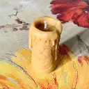 Lumânare din ceară naturală de albine cu motiv religios