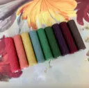 Set nouă lumânări curcubeu ceară albine fagure colorate