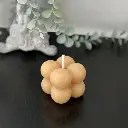Lumânare cub bubble mic din ceară naturală de albine