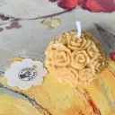 Lumânare buchet trandafiri din ceară naturală de albine