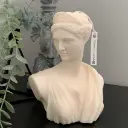 Lumânare decorativă ceară naturală soia Artemis albă
