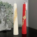 Set lumânări decorative soia duo mix alb/roșu conice