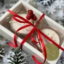 Set 2 Lumânări Crăciun bombonieră ceramică TCandle
