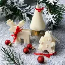 Set 3 Lumânări Crăciun soia – Ren, Brad și Gingerbread