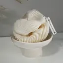 Bol decorativ stil minimalist Jesmonite culoare albă 