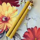 Lumânare botez cununie ceară albine fagure natur 60cm