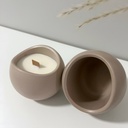 Recipient decorativ lumânări Infinit bej minimalist elegant