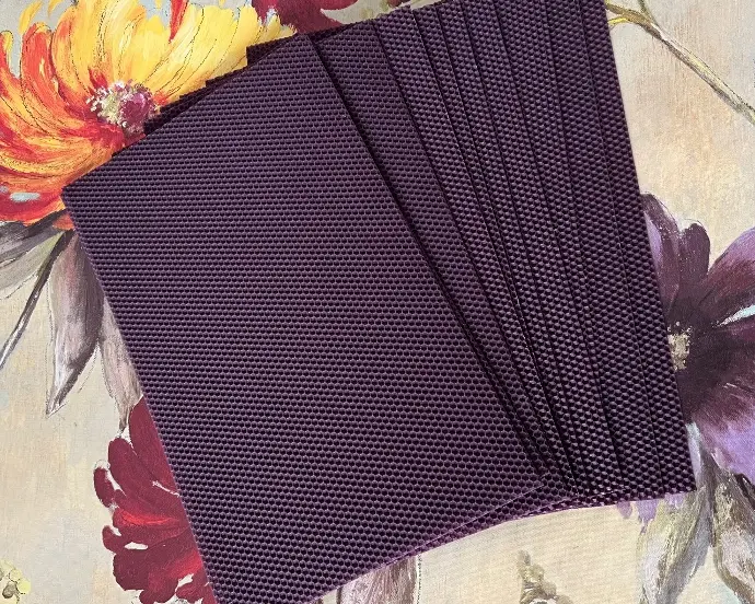 Set zece coli ceară naturală fagure culoare mov