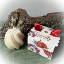 Mărturie lumânare spirală ceară naturală soia fundă roșie