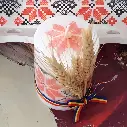 Lumânare decorată tradițional parfumată flori de primăvară