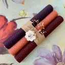 Set trei lumânări ceară albine fagure mov portocaliu grena