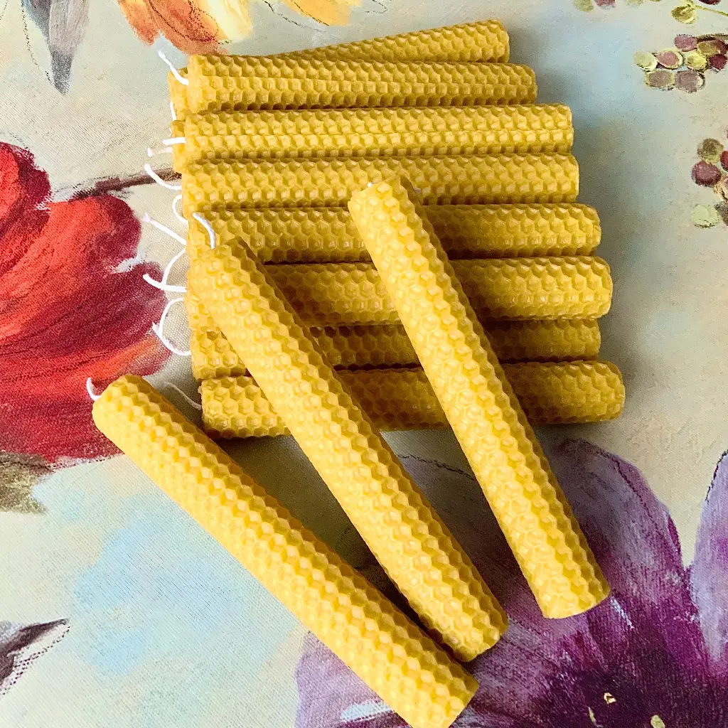 Lumânare fagure ceară naturală albine cilindrică 12x2cm
