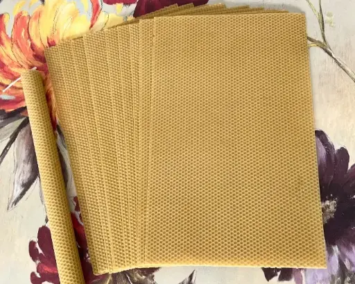 Set zece coli ceară naturală albine fagure culoare natur