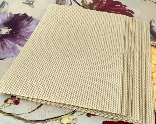Set zece coli ceară naturală fagure culoare vanilie