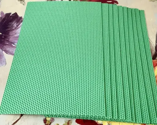 Set zece coli ceară naturală fagure culoare verde mentă