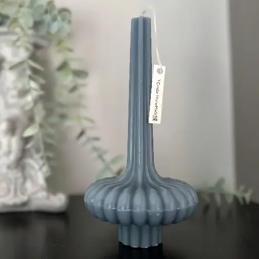 Lumânare parfumată decorativă masă vază gri mică