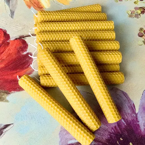 Lumânare fagure ceară naturală albine cilindrică 12x2cm