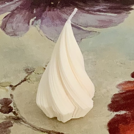 Lumânare spirală con mică ceară soia albă parfum lavandă