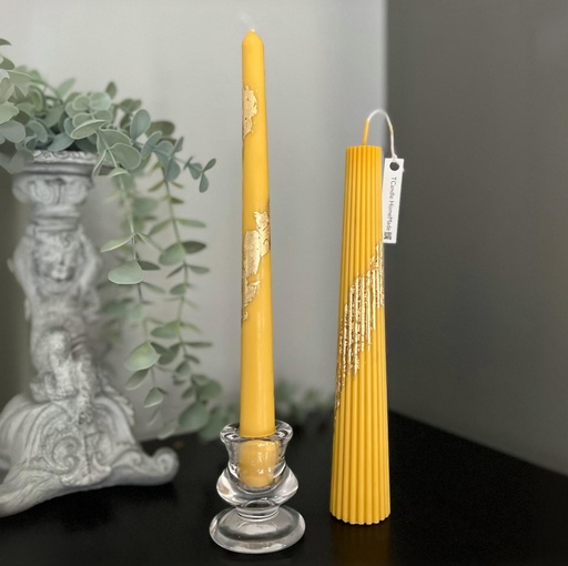 Set lumânări decorative soia duo mix portocaliu auriu